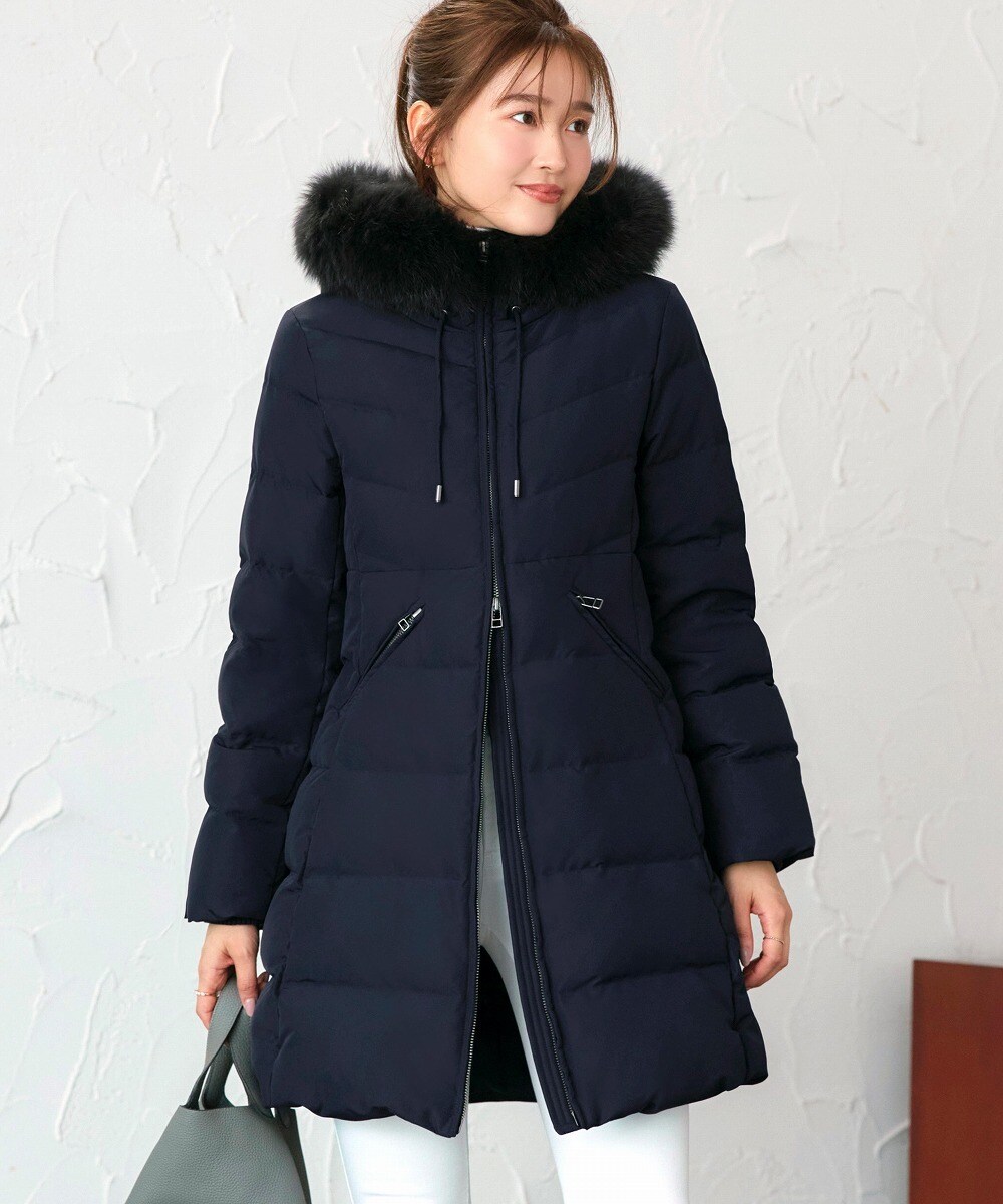 S～3L】フォックスファーバッスルスタイルダウンコート | ルイルエ