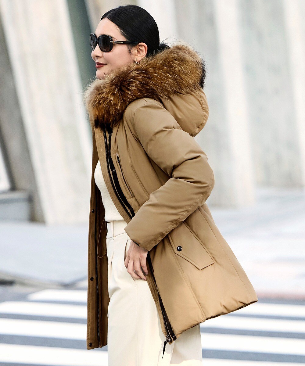 レディース ダウンジャケット・ダウンコート（中綿含む） (ミドル丈