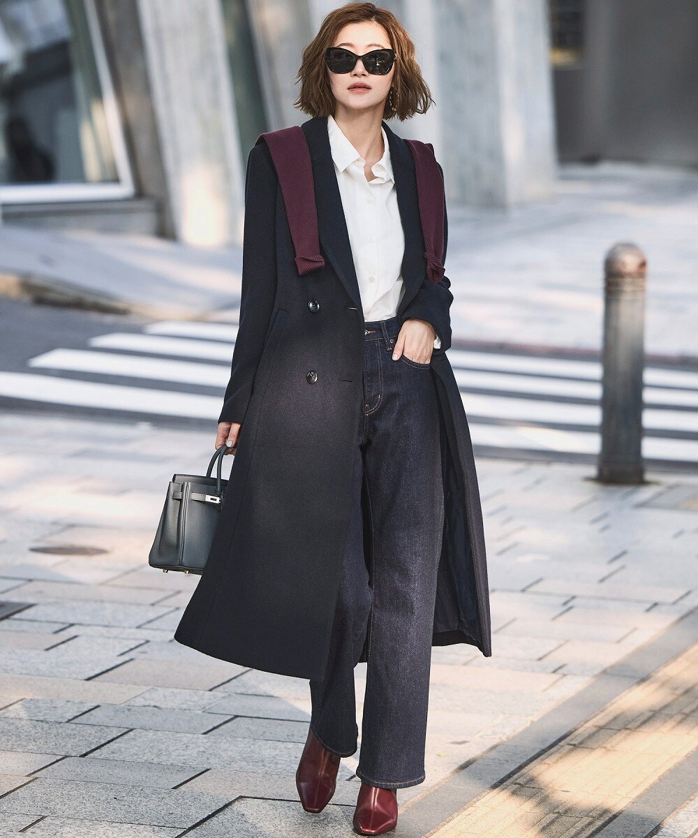 シリーズ】リバーメルトンセーラーカラーショートフォルムコート