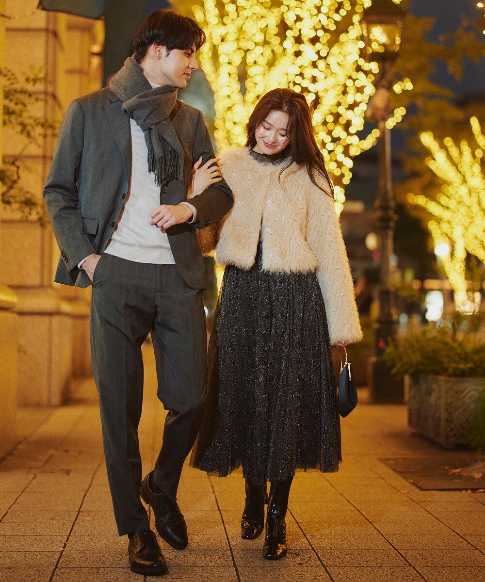 ルイルエブティック（RUIRUE BOUTIQUE）/【パール×エコファー】フラッフィー　パーティージャケット パール×エコファー】フラッフィー パーティージャケット | ルイルエ