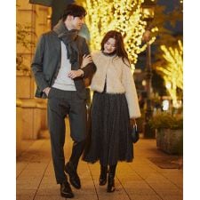 ルイルエブティック(RUIRUE BOUTIQUE)の【パール×エコファー】フラッフィー　パーティージャケット