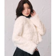 ルイルエブティック(RUIRUE BOUTIQUE)の【パール×エコファー】フラッフィー　パーティージャケット