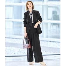 洗えるマニッシュスーツワイドパンツセット