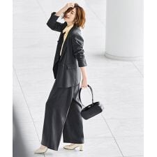 洗えるマニッシュスーツワイドパンツセット