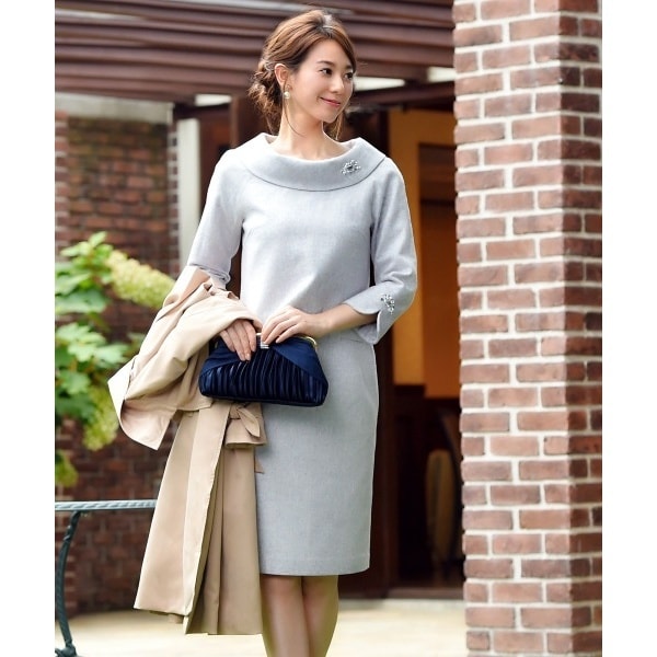 お受験スーツ／ウール混紡濃紺スーツ／面接／レディース（メアリーココ