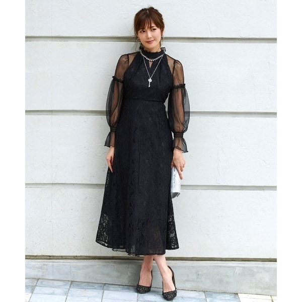 ブラックフォーマル】ノーカラーJKと前開きOPアンサンブル/喪服/礼服