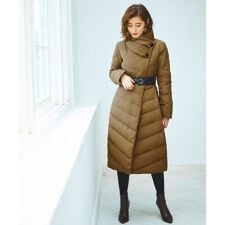 ルイルエブティック(RUIRUE BOUTIQUE)の【静電気防止加工/ウォッシャブル仕様】ハイネックアシンメトリーダウンコート