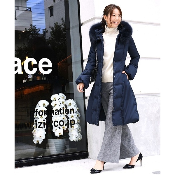 ひぃろ様　未使用ルイルエブティック　フォックスファーバッスルスタイルダウンコート ルイルエブティック RUIRUE BOUTIQUE フォックスファーバッスル