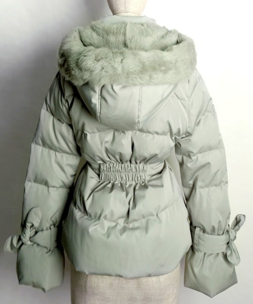 S～3L】【ウォッシャブル（手洗い）】ラビットファーフード