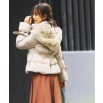 S～3L】【ウォッシャブル（手洗い）】ラビットファーフードショート 