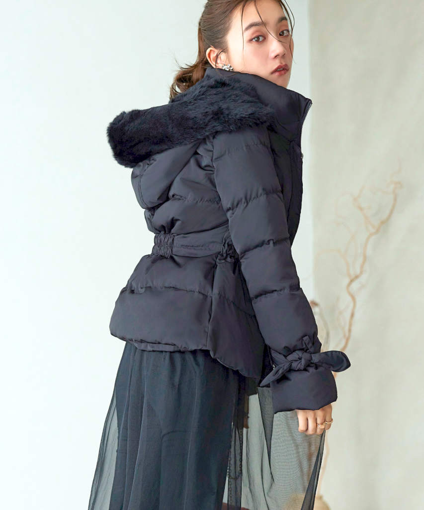 S～3L】【ウォッシャブル（手洗い）】ラビットファーフード