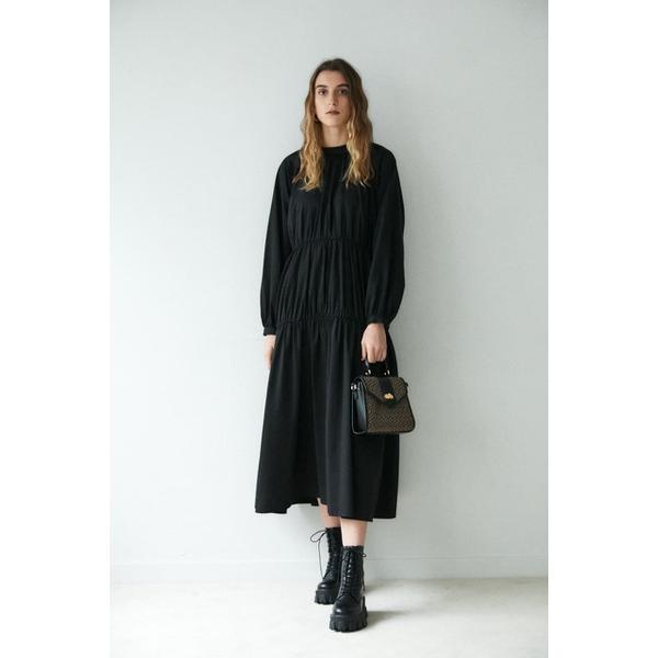 MIDDLE NECK TIERED ロングドレス | マウジー(MOUSSY) | 010DAW30-8000
