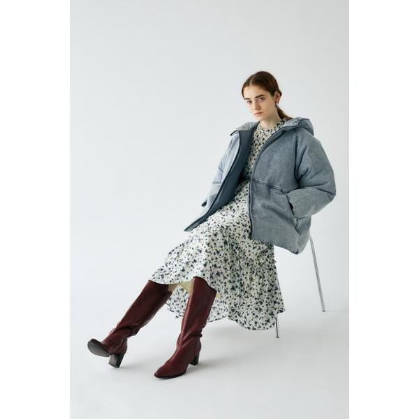 Jackets & Coats | Denim Puffer Jacket | boohoo