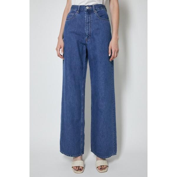 新品タグ付き MOUSSY コットン リネン ワイド デニムパンツ 濃紺 W25 新品タグ付き MOUSSY コットン リネン ワイド デニムパンツ 濃紺