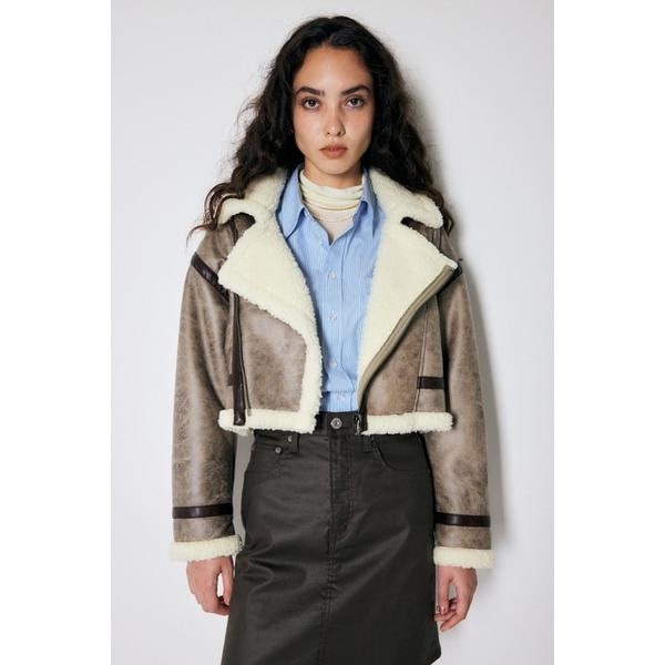 MOUSSY CROPPED FLIGHT ジャケット Volume Cropped Ma-1 Jacket – MOUSSY