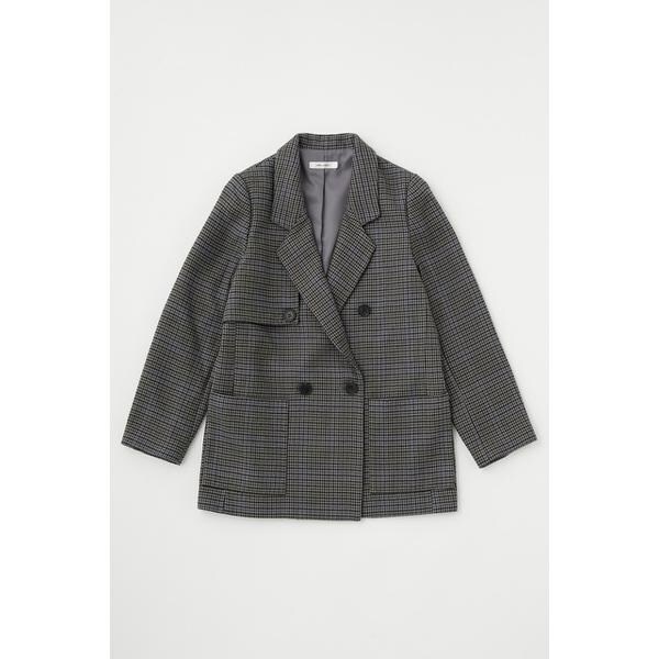 MOUSSY チェック柄 2Wayコート ウール混 アウター グレンチェック MOUSSY チェック柄 2Wayコート ウール混 アウター グレンチェック