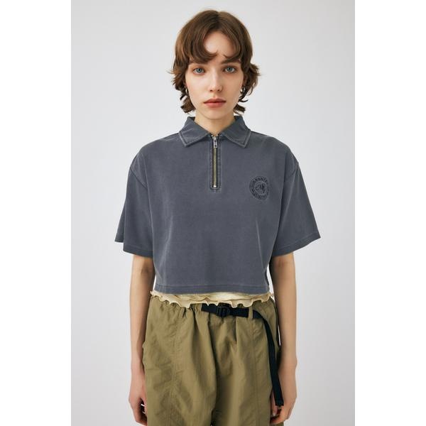 PIGMENT SHORT HALF ZIP Tシャツ | マウジー(MOUSSY) | 010GSL90-0700