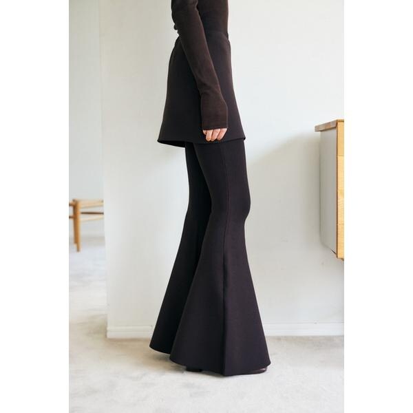 moussy ニットフレアパンツセット マウジー MOUSSY ニットフレアパンツセット （BLK