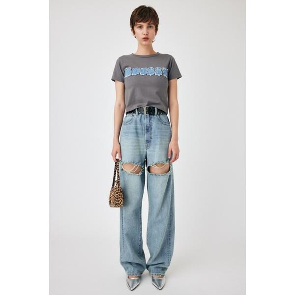 CUT OUT LOOSE STRAIGHT 24インチ CUT OUT LOOSE STRAIGHT（デニムパンツ）｜MOUSSY（マウジー）の