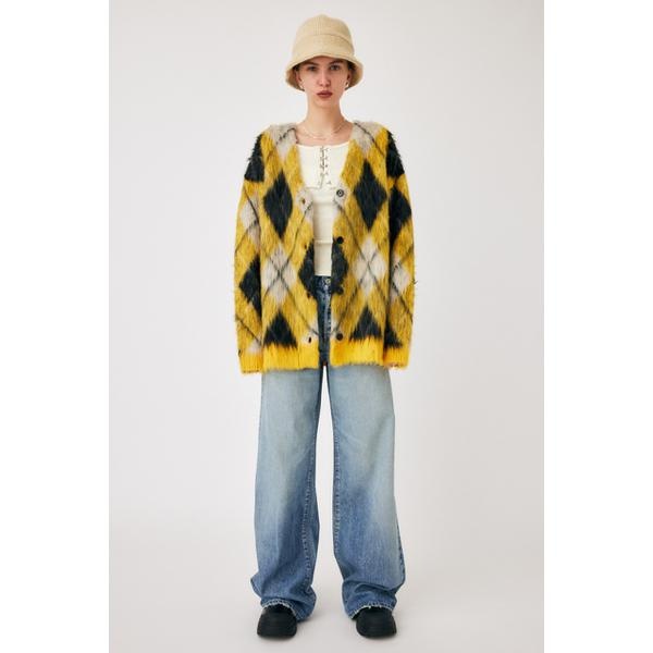 SHAGGY KNIT ARGYLE カーディガン | マウジー(MOUSSY) | 010GAJ70-5420