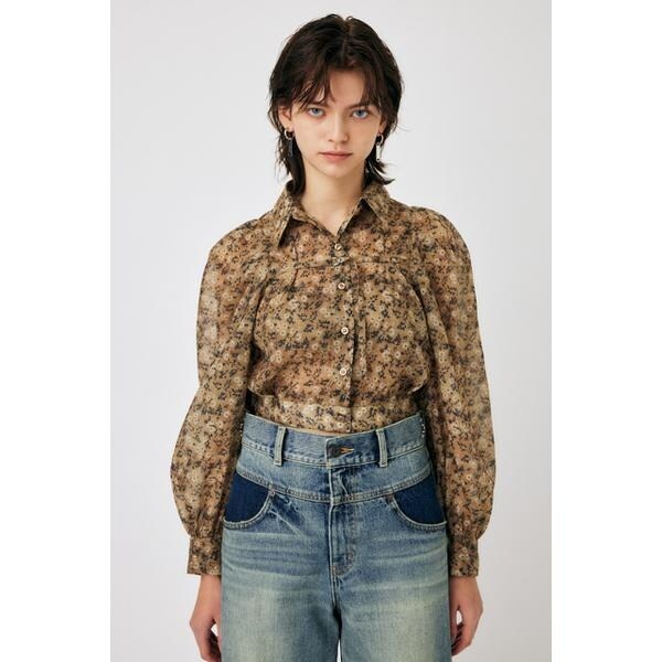 MOUSSY マウジー GATHER FLOWER ブラウス MOUSSY（マウジー）の「GATHER FLOWER ブラウス（シャツ
