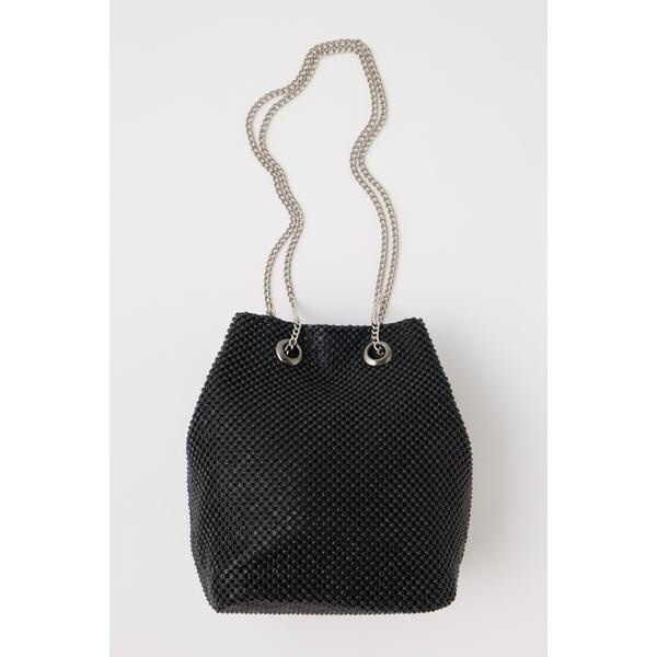 MOUSSY GRIMMER BUCKET CHAIN バッグ チェーンバッグ MOUSSY GRIMMER BUCKET CHAIN バッグ BLK -靴＆ファッション通販