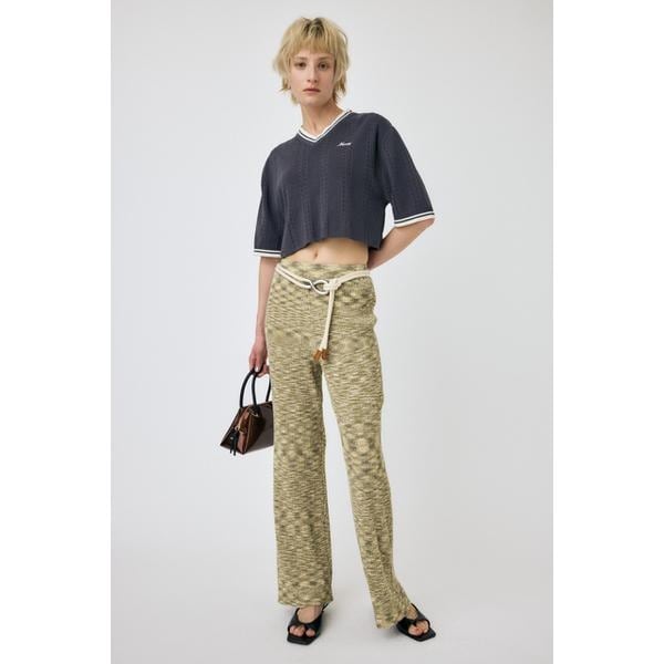 MOUSSY | RHINESTONE MOUSSY クロップド プルオーバー