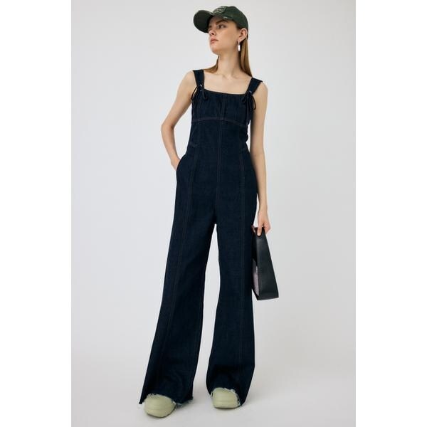 セール】CORSET STRAP DENIM ジャンプスーツ（つなぎ