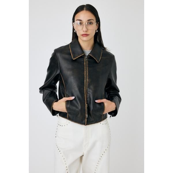 【m】MOUSSY FAUX LEATHER MINIMAL ジャケット FAUX LEATHER MINIMAL ジャケット | マウジー(MOUSSY) | マルイ