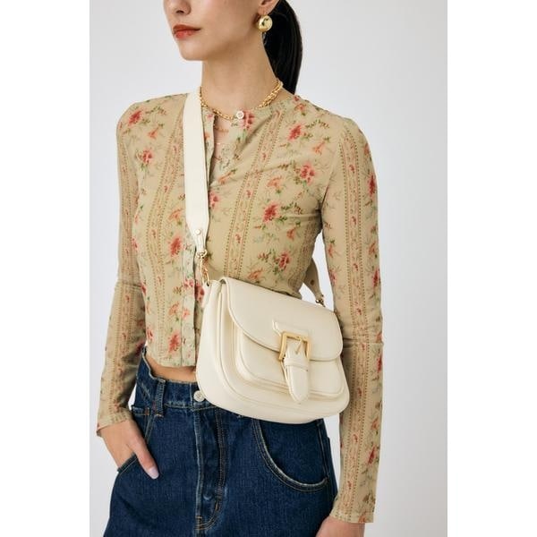 MOUSSY ブラウン レザー ショルダーバッグ Mロゴ付き MOUSSY | 90'S SHOULDER バッグ (すべて ) |SHEL'TTER WEBSTORE