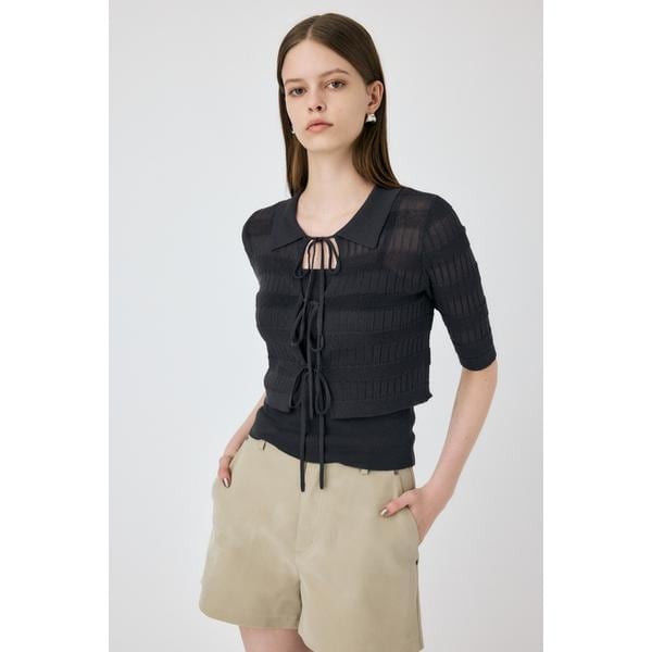 パフスリーブスクエアネックKnit TOP | リエンダ(rienda