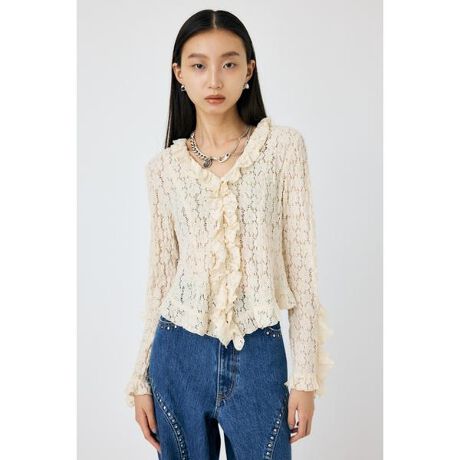 [^ԁF010HAH80-6131]yCUT LACE RUFFLE BLOUSE ^ Jbg[XbtuEXzʂ̂\ʊ̃[Xfނł肵btuEXBtBbgVGbgƁAƂ̃fUC|CgB{^AbvdlȂ̂ŁAJăwV[ȔAƂHDɂgƒ񂵂̌1łB{i͑@ׂȑfނƂȂĂ܂̂ŁAЂȂǂɂӂBOSJ̃{^͊JĒEĂBt܂ܖɒEƖtEZbpꂪN܂̂łӂBF聡򊴁FȂLkF聡nFȂ