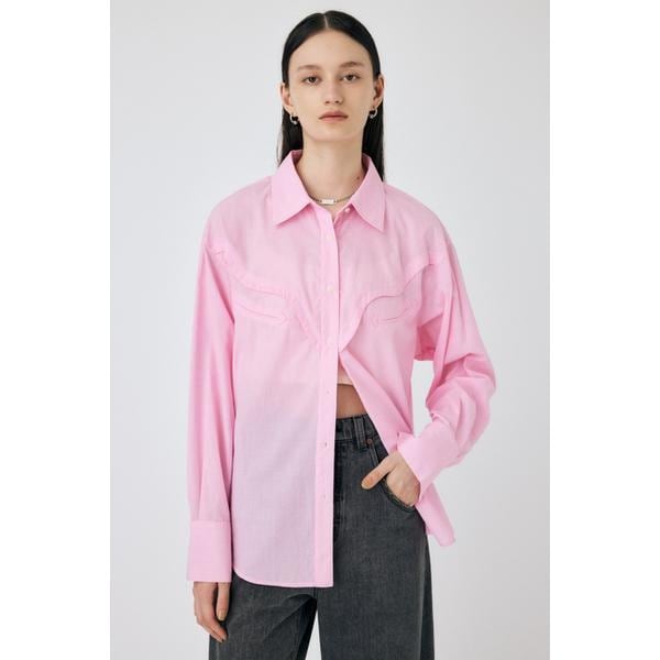 セール】ZIP UP CAP SLEEVE シャツ（シャツ/ブラウス）｜MOUSSY