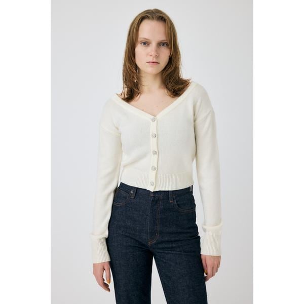 moussy LOOP ACCENT KNIT カーディガン MOUSSY（マウジー）の「LOOP ACCENT ニットカーディガン