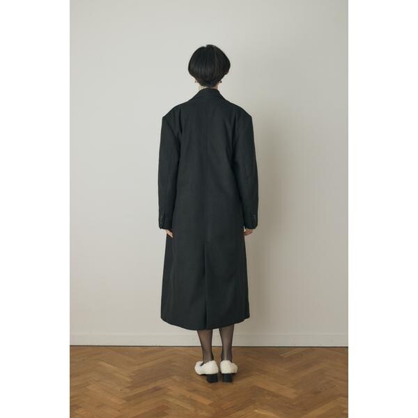 テーラードロングコート リサイクルポリエステル×ウール混 | マウジー