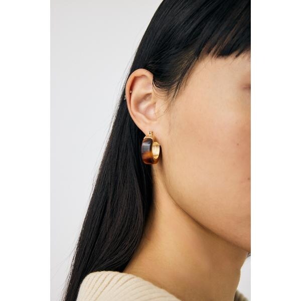 [}C]MARBLE CLASSIC HOOP CO/}EW[iMOUSSYj GLD