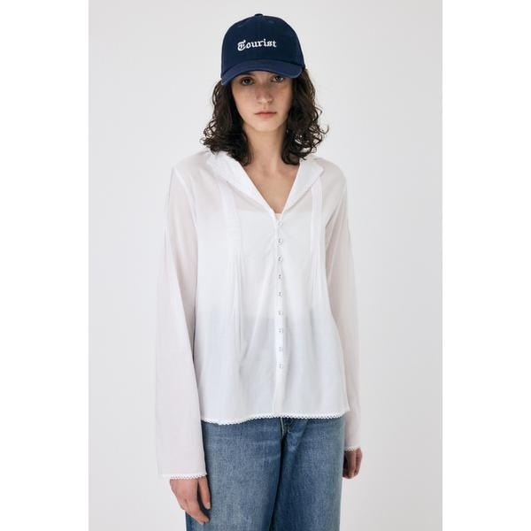 【MOUSSY】 PIN TUCK FIT ブラウス　ホワイト PIN TUCK FIT ブラウス | マウジー(MOUSSY) | マルイウェブチャネル