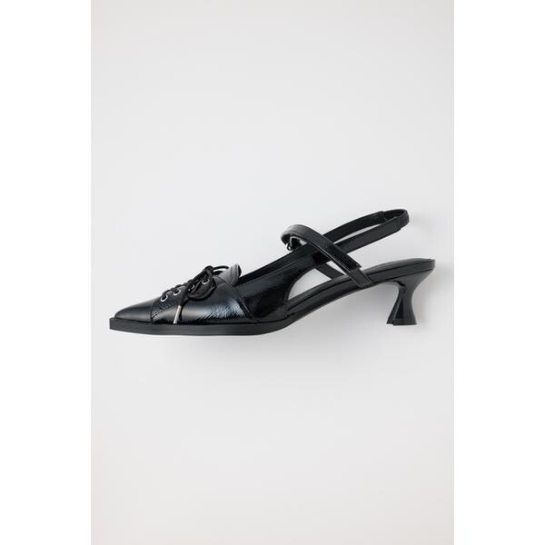 MOUSSY LACE UP SLING BACK ブラック LACE UP SLING BACK ミュール | マウジー(MOUSSY) | マルイ