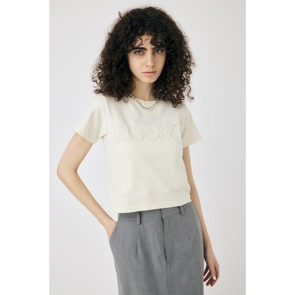 【完売品】未使用タグ付きPATCH LACE MOUSSY TINY Tシャツ PATCH LACE MOUSSY TINY Tシャツ | マウジー(MOUSSY) | マルイ