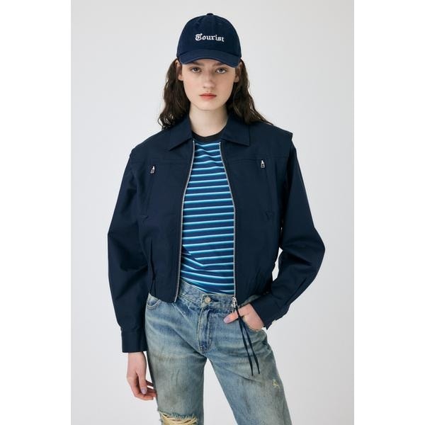 【美品】MOUSSY ツウィードジャケット　CLASSIC TWEED MOUSSY ジャケット ノーカラージャケット CLASSIC TWEED