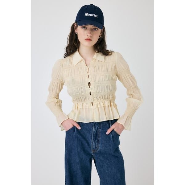 [}C]SHIRRING FLORAL tBbgVc/}EW[iMOUSSYj IVOY3