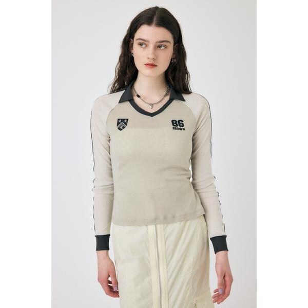 VELOUR PIPING ハーフジップトップス | マウジー(MOUSSY