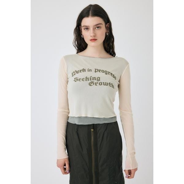 MOUSSY | ROLL SLEEVE マルチストライプ TEE (Tシャツ