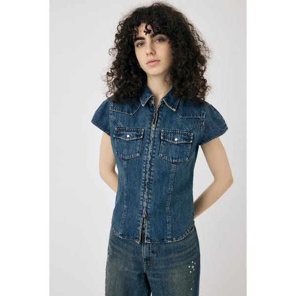 waist tuck denimシャツ MOUSSY（マウジー）の「【セットアップ対応】WAIST TUCK DENIM