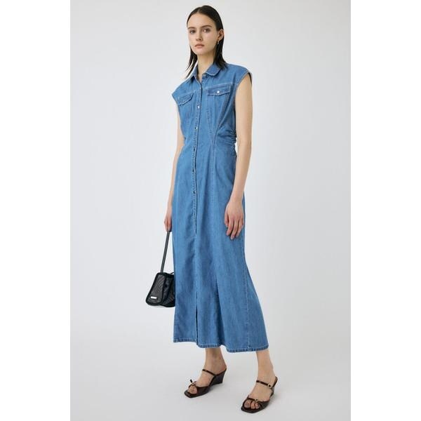 moussy CAP SLEEVE DENIM デニム　ワンピース MOUSSY | CAP SLEEVE デニムドレス (ワンピース(ロング