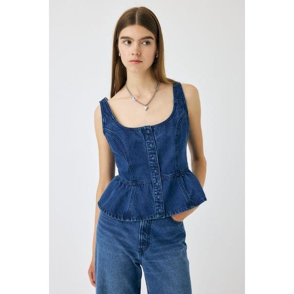 square neck デニム　ビスチェ MOUSSY | SQUARE NECK デニム ビスチェ (シャツ・ブラウス