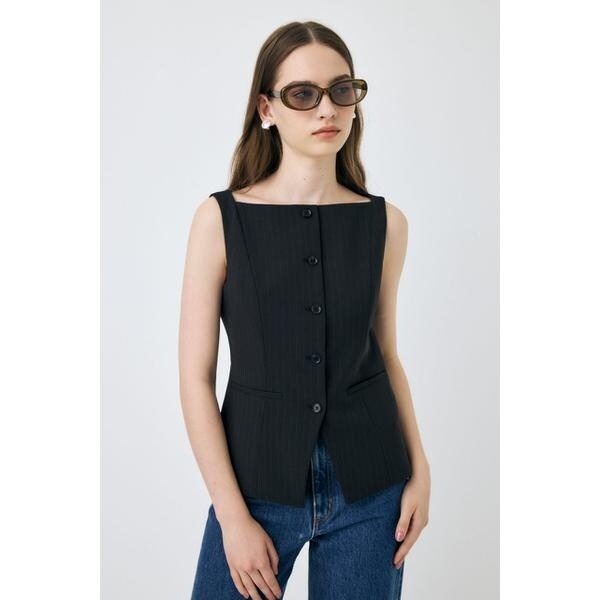 新品未使用【MOUSSY】SHIRRING RUFFLE PEPLUM トップス MOUSSY | SHIRRING RUFFLE PEPLUM トップス BLU (その他トップス