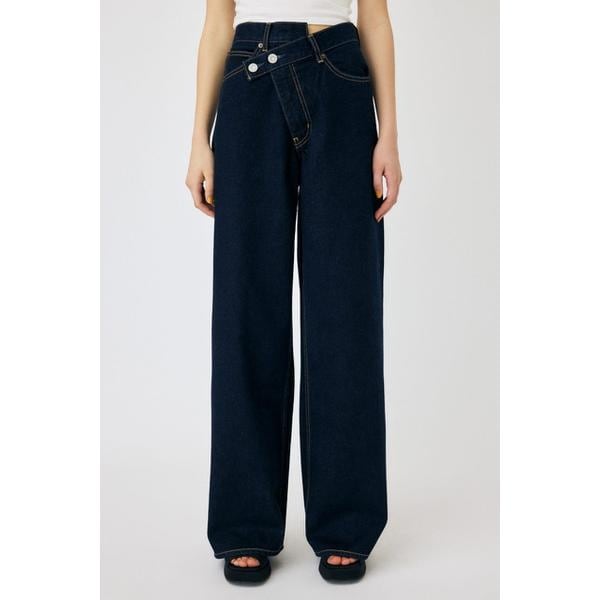 CROSS WAIST WIDE STRAIGHT マウジー デニム 黒 CROSS WAIST WIDE STRAIGHT | マウジー(MOUSSY) | マルイウェブ