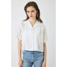 LACE OPEN COLLAR シャツ