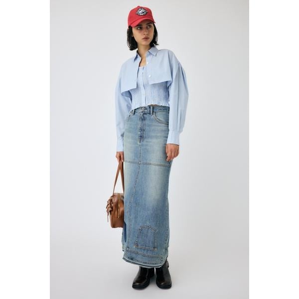 [�}���C]UPSIDE DOWN REMAKE �f�j���X�J�[�g/�}�E�W�[�iMOUSSY�j BLU